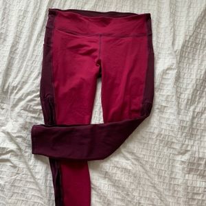 Fabletics Powerhold 7/8 leggings (burgundy)